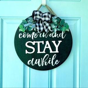 NEW Magnolia Stay Awhile Sign